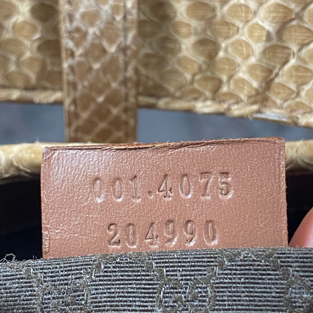 Gucci Tan Python Shoulder Bag - Picture 10 of 11